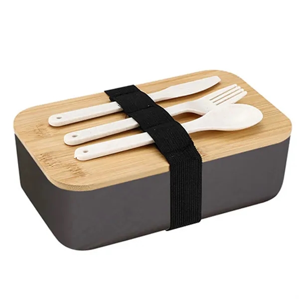Wheat Strew Bento Lunch Box with Bamboo Lid - Wheat Strew Bento Lunch Box with Bamboo Lid - Image 3 of 4