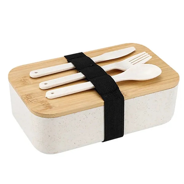 Wheat Strew Bento Lunch Box with Bamboo Lid - Wheat Strew Bento Lunch Box with Bamboo Lid - Image 4 of 4