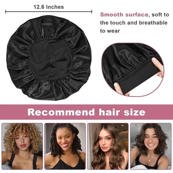 Satin Bonnet Hair Cap 12.6" - Satin Bonnet Hair Cap 12.6" - Image 1 of 10