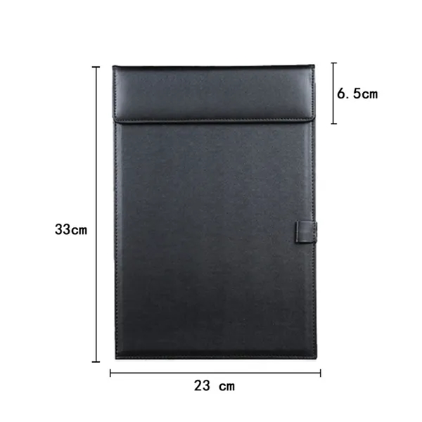 A4 PU Leather Magnetic Clipboard w/Clip and Pen Loop - A4 PU Leather Magnetic Clipboard w/Clip and Pen Loop - Image 1 of 5