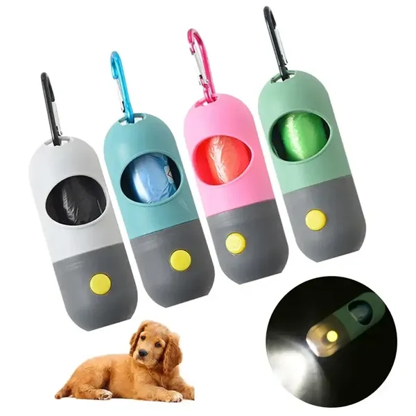 1.7"x4.3" Poop Bag Dispenser With LED Flashlight - 1.7"x4.3" Poop Bag Dispenser With LED Flashlight - Image 0 of 6