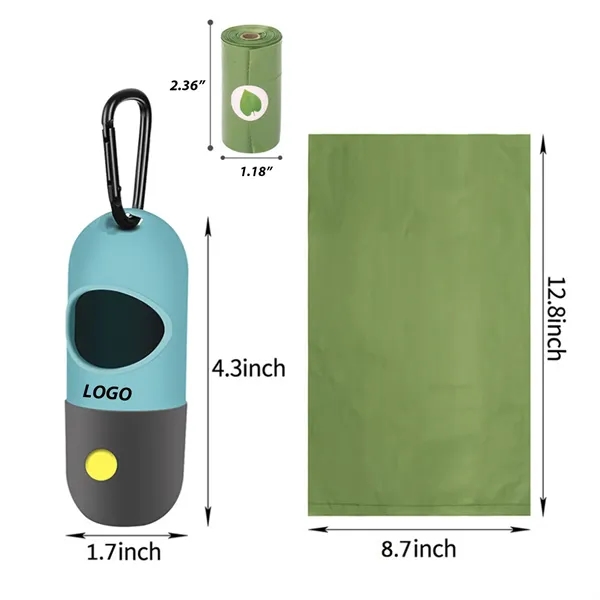 1.7"x4.3" Poop Bag Dispenser With LED Flashlight - 1.7"x4.3" Poop Bag Dispenser With LED Flashlight - Image 5 of 6