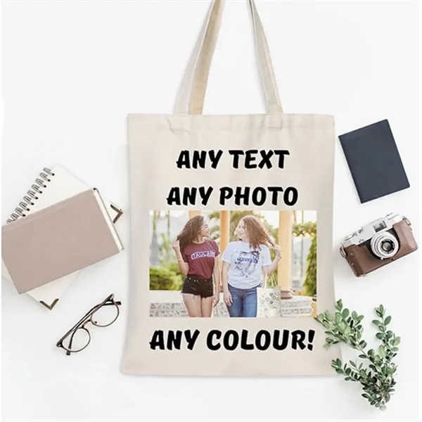 8oz Reusable Canvas Cotton Grocery Shopping Tote Bag 16"x15" - 8oz Reusable Canvas Cotton Grocery Shopping Tote Bag 16"x15" - Image 4 of 5