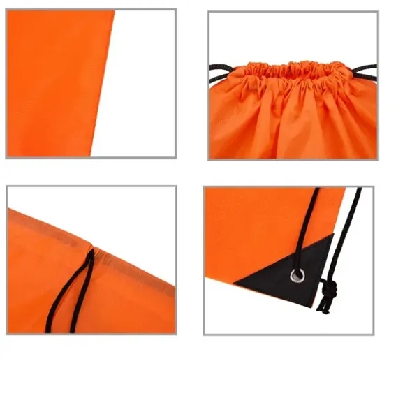 210D Polyester Drawstring Backpacks - 210D Polyester Drawstring Backpacks - Image 2 of 3