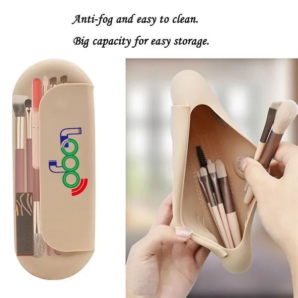 Silicone Makeup Brush Bag Cosmetics Holder - Silicone Makeup Brush Bag Cosmetics Holder - Image 2 of 6