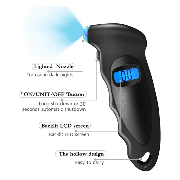 Digital Tire Pressure Gauge - Digital Tire Pressure Gauge - Image 4 of 7