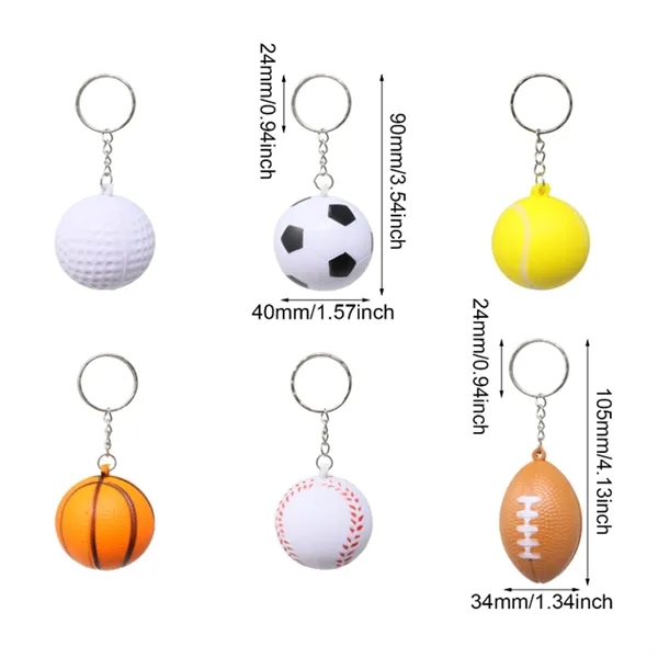 Custom keychain stress reliever ball - Custom keychain stress reliever ball - Image 1 of 8