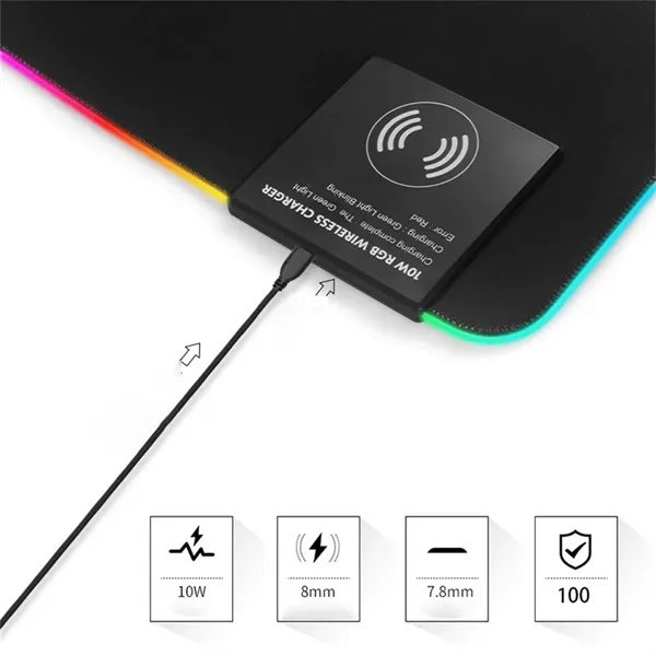 RGB Mouse Pad with Wireless Charging - RGB Mouse Pad with Wireless Charging - Image 3 of 4