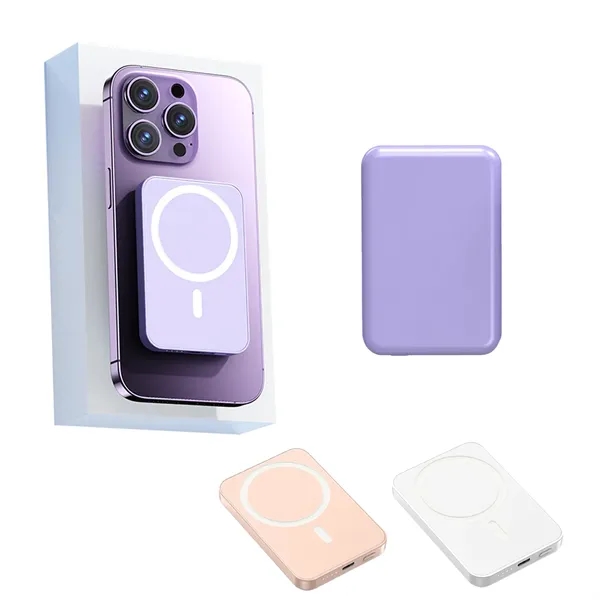 5000mAH Magnetic Wireless Power Bank - 5000mAH Magnetic Wireless Power Bank - Image 1 of 1