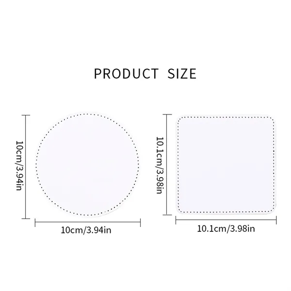 Round Drink Coasters Non-Stick Waterproof Leather - Round Drink Coasters Non-Stick Waterproof Leather - Image 1 of 3