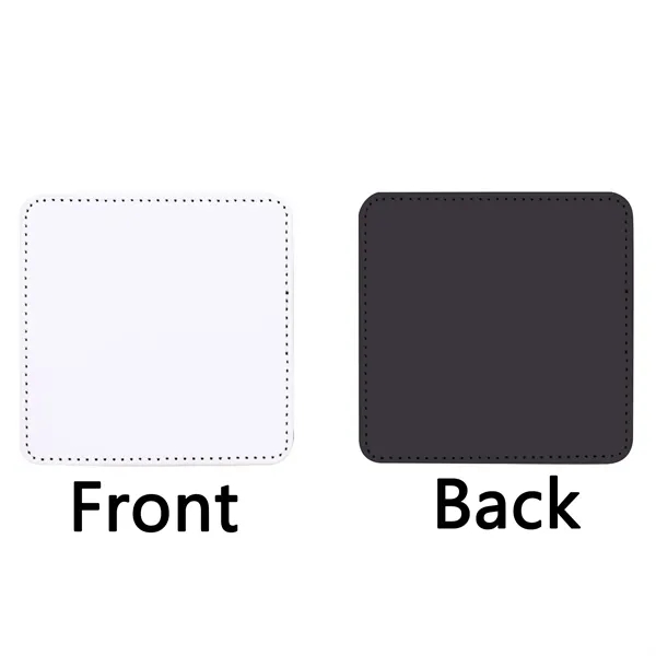 Round Drink Coasters Non-Stick Waterproof Leather - Round Drink Coasters Non-Stick Waterproof Leather - Image 2 of 3