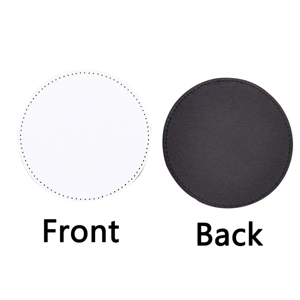 Round Drink Coasters Non-Stick Waterproof Leather - Round Drink Coasters Non-Stick Waterproof Leather - Image 3 of 3