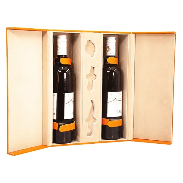 2-Bottle Leather Wine Gift Box - 2-Bottle Leather Wine Gift Box - Image 5 of 5