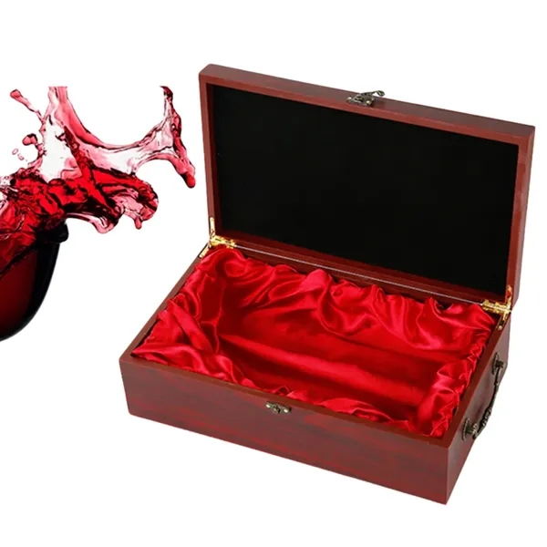 2-Bottle Red Wooden Wine Gift Box - 2-Bottle Red Wooden Wine Gift Box - Image 7 of 7