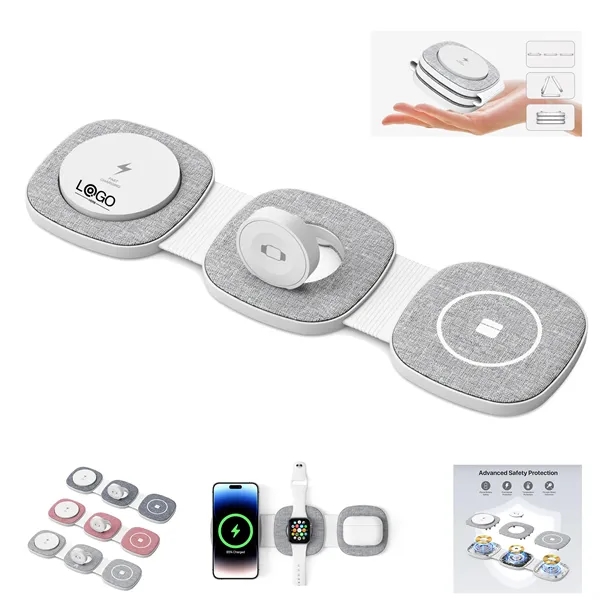3 in 1 Foldable Wireless Charger - 3 in 1 Foldable Wireless Charger - Image 0 of 4