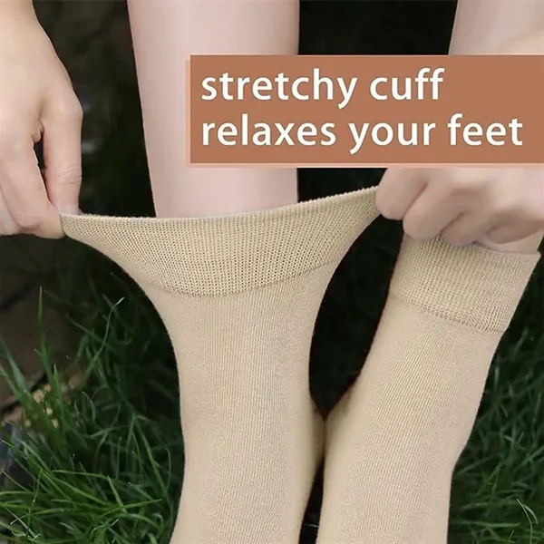 Cotton Blend , Seamless Comfort Socks, Soft Casual Wear - Cotton Blend , Seamless Comfort Socks, Soft Casual Wear - Image 2 of 4