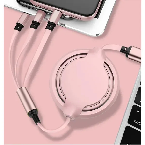 Retractable 3 in 1 Multiple Charging Cord Holiday Travel - Retractable 3 in 1 Multiple Charging Cord Holiday Travel - Image 1 of 9