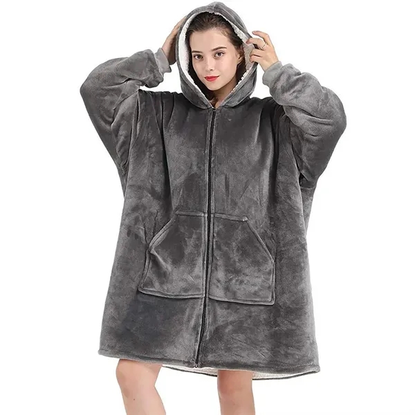 Custom Zipperred Blanket Hoodie Sweatshirt