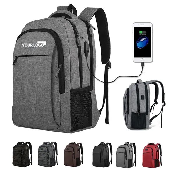 Business Laptop USB Backpack