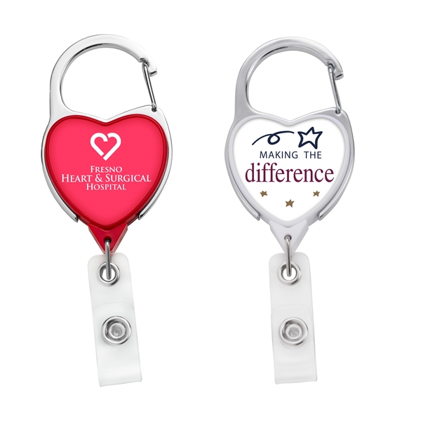 JUMBO Heart Carabiner Badge Reel
