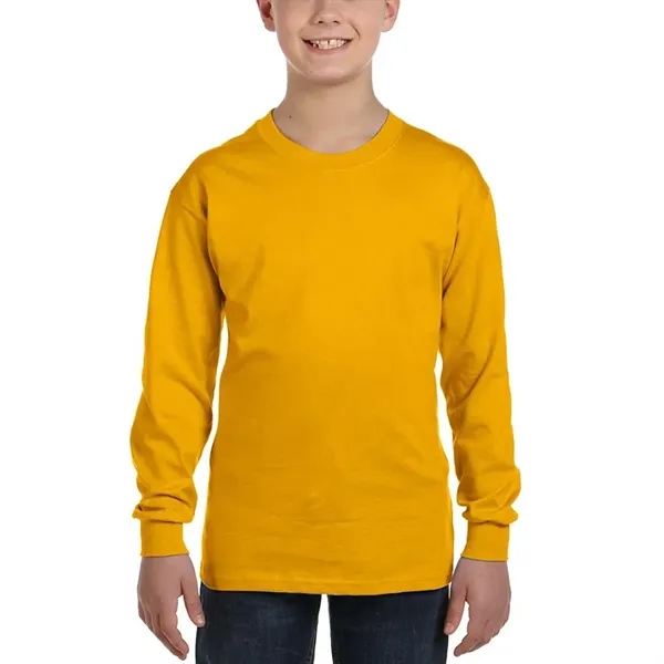 Gildan Youth Heavy Cotton™ Long-Sleeve T-Shirt - Gildan Youth Heavy Cotton™ Long-Sleeve T-Shirt - Image 4 of 12