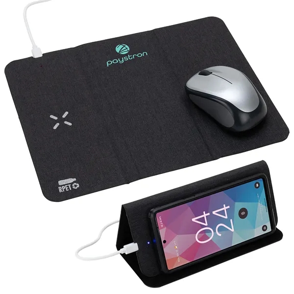 Acadia RPET Mouse Pad with 15W Wireless Charger - Acadia RPET Mouse Pad with 15W Wireless Charger - Image 0 of 0