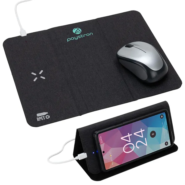 Acadia RPET Mouse Pad with 15W Wireless Charger - Acadia RPET Mouse Pad with 15W Wireless Charger - Image 0 of 0