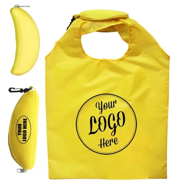 Promotional Banana Shape Foldable Tote Bag - Promotional Banana Shape Foldable Tote Bag - Image 0 of 2