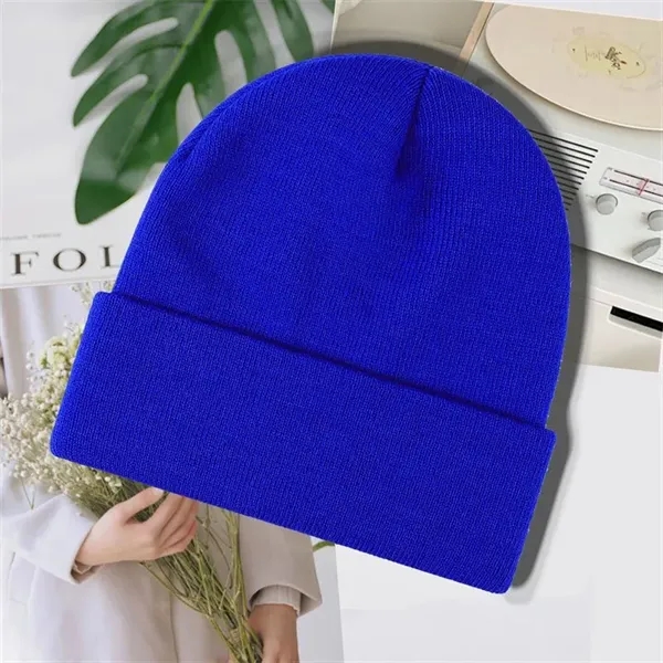 Custom Knit Beanie with Patch - Custom Knit Beanie with Patch - Image 12 of 13