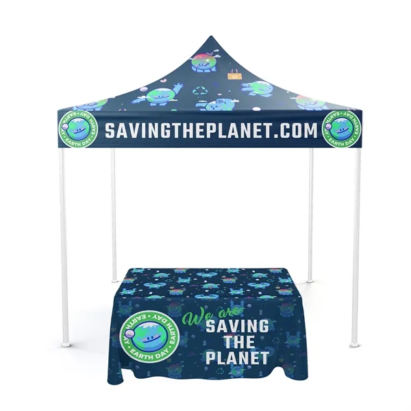10x10 Tent with 6ft Table Cover - 10x10 Tent with 6ft Table Cover - Image 0 of 1