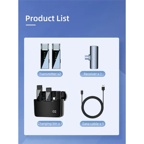 2 PCS Wireless Lavalier Microphone - 2 PCS Wireless Lavalier Microphone - Image 10 of 11