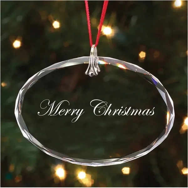 Horizontal Oval Crystal Ornament - Horizontal Oval Crystal Ornament - Image 1 of 5