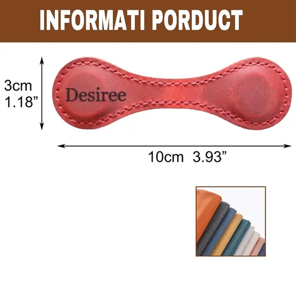 Custom Magnetic Leather Bookmarks Book Marker Clips - Custom Magnetic Leather Bookmarks Book Marker Clips - Image 2 of 3
