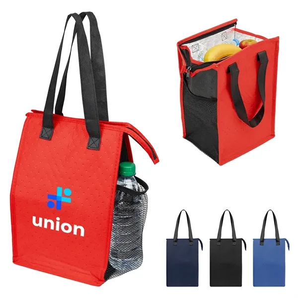 Dimples rPET Non-Woven Cooler Tote Bag - Dimples rPET Non-Woven Cooler Tote Bag - Image 0 of 12
