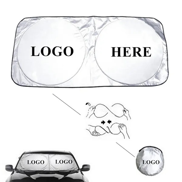 Custom Folding Car Sunshade - Custom Folding Car Sunshade - Image 0 of 2
