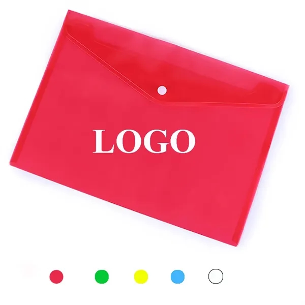 A4 Plastic Document Folders File Bags with Snap Closure - A4 Plastic Document Folders File Bags with Snap Closure - Image 0 of 5