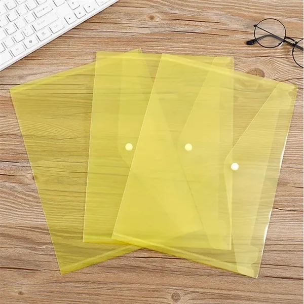 A4 Plastic Document Folders File Bags with Snap Closure - A4 Plastic Document Folders File Bags with Snap Closure - Image 2 of 5