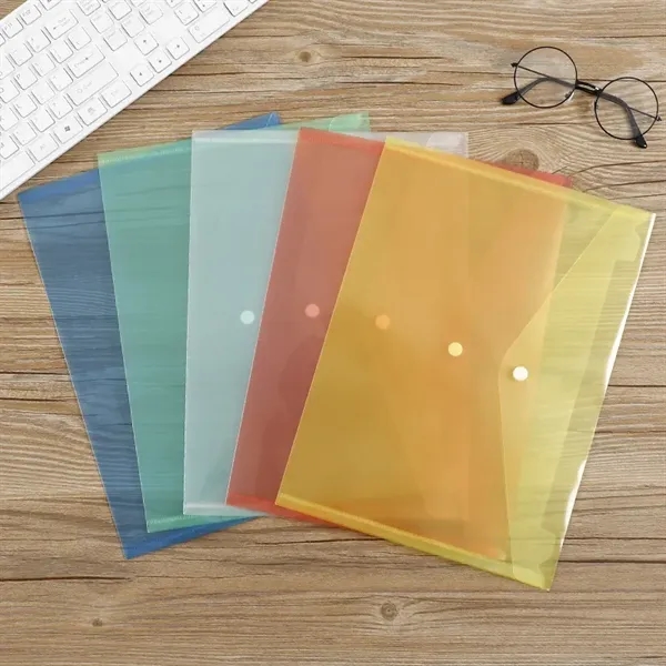 A4 Plastic Document Folders File Bags with Snap Closure - A4 Plastic Document Folders File Bags with Snap Closure - Image 4 of 5