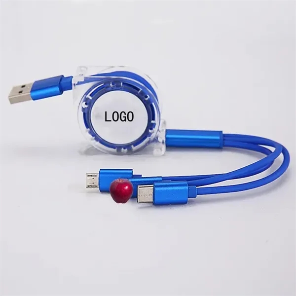 Retractable 3-in-1 charging cable - Retractable 3-in-1 charging cable - Image 1 of 1