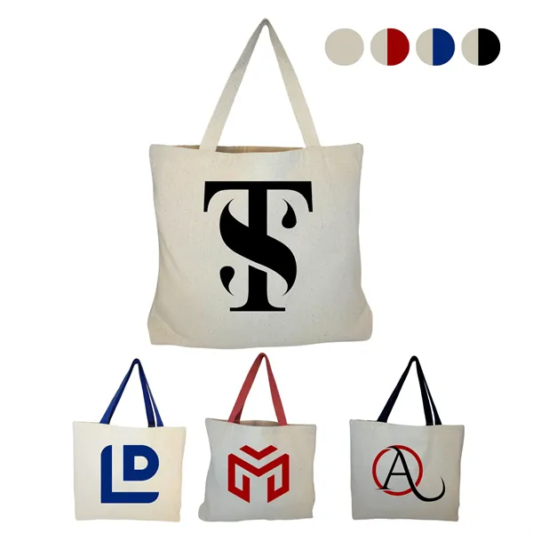 Medium Weight Canvas Tote Bag with Self Handles - Medium Weight Canvas Tote Bag with Self Handles - Image 0 of 8