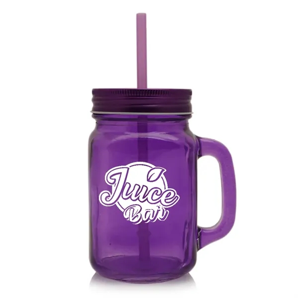 15 oz. Colored Mason Jars with Straw - 15 oz. Colored Mason Jars with Straw - Image 4 of 4