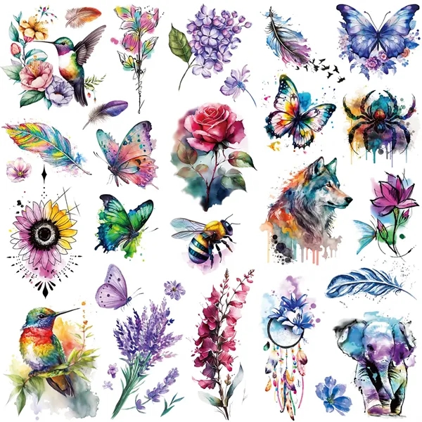 1.5" x 2" Custom Full Color Temporary Tattoo Stickers - 1.5" x 2" Custom Full Color Temporary Tattoo Stickers - Image 2 of 2
