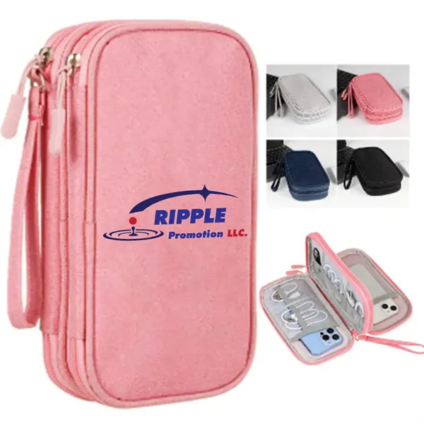 Double Layer Waterproof Digital Accessories Storage Bag - Double Layer Waterproof Digital Accessories Storage Bag - Image 0 of 5