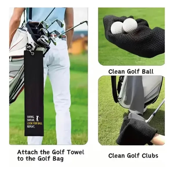 Golf Towel with Clip - Golf Towel with Clip - Image 3 of 4