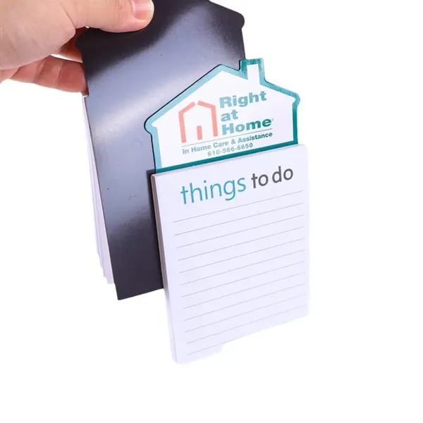 Custom House Shaped Magnet with Notepad - Custom House Shaped Magnet with Notepad - Image 2 of 2