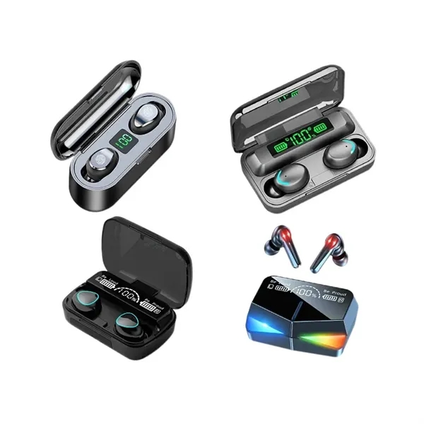 Sport Stereo Earbuds with LED Display Charging Case - Sport Stereo Earbuds with LED Display Charging Case - Image 0 of 1