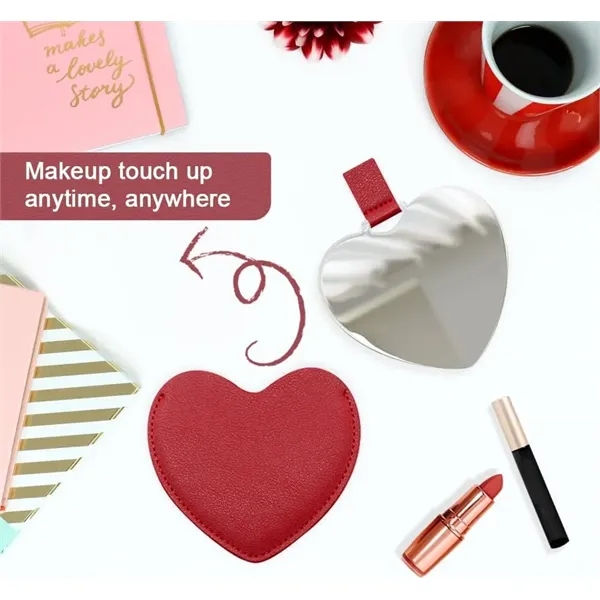 Heart Shaped Pocket Mirror - Heart Shaped Pocket Mirror - Image 4 of 15