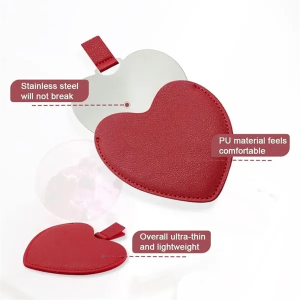 Heart Shaped Pocket Mirror - Heart Shaped Pocket Mirror - Image 6 of 15