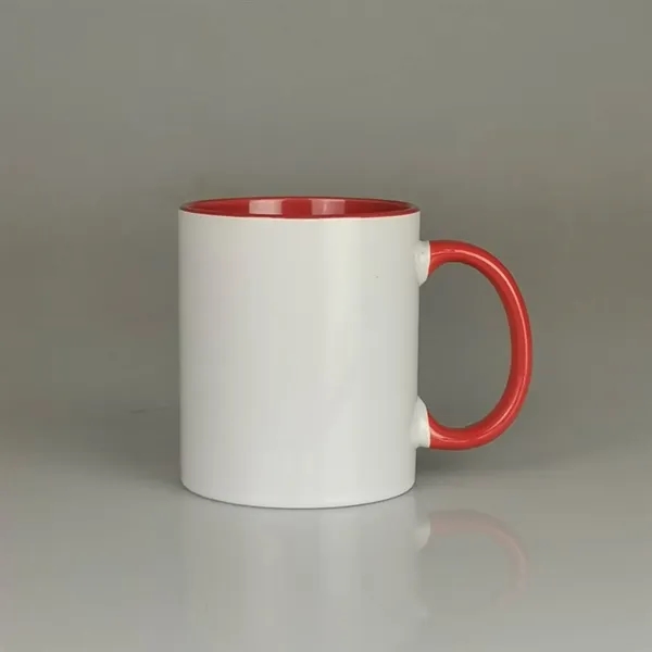 11 oz. Two Tone Ceramic Mug W/C-handle - 11 oz. Two Tone Ceramic Mug W/C-handle - Image 1 of 4