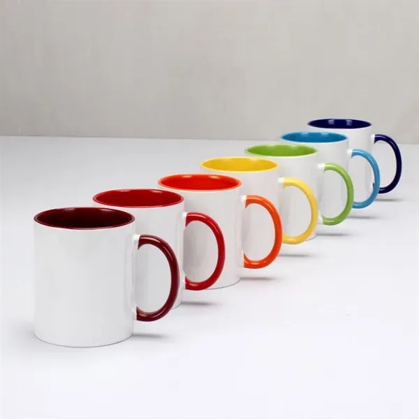 11 oz. Two Tone Ceramic Mug W/C-handle - 11 oz. Two Tone Ceramic Mug W/C-handle - Image 2 of 4